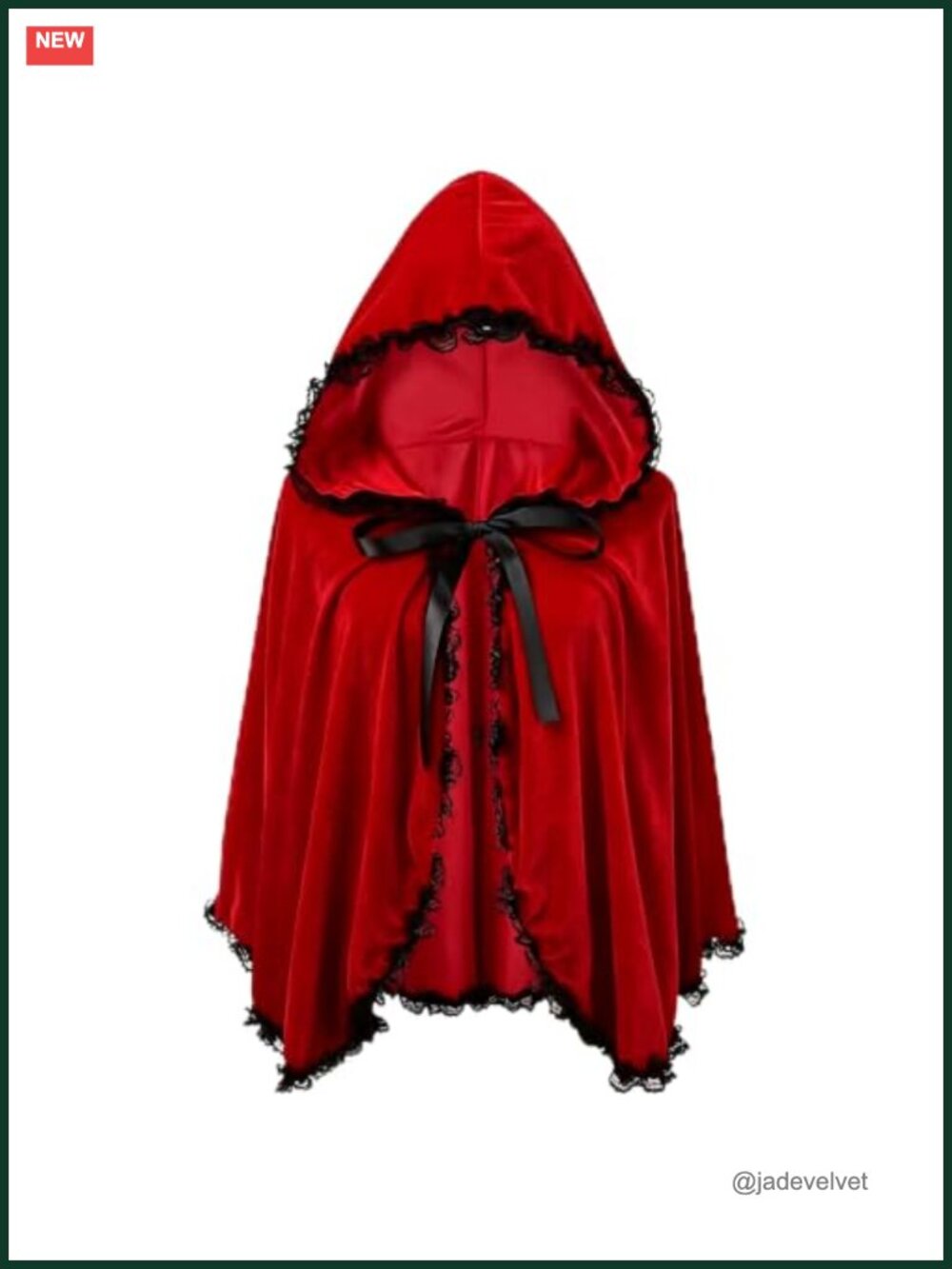 Little Red Riding Hood Cape Women Velvet Halloween Christmas Costume Cosplay
